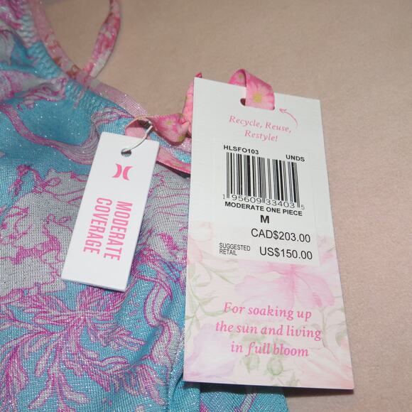 LoveShackFancy x Hurley Under the Sea Mermaid Print Cut Out One Piece Swimsuit - Picture 11 of 16